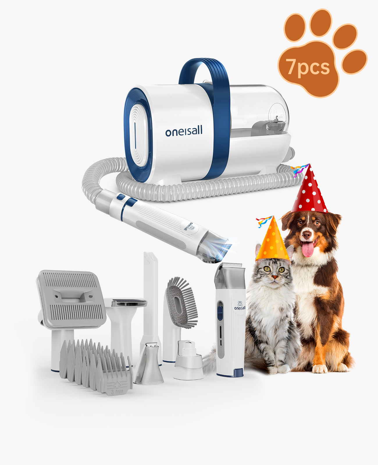 Pelilon™ - Oneisall Dog Grooming Vacuum Kit with 7 in 1